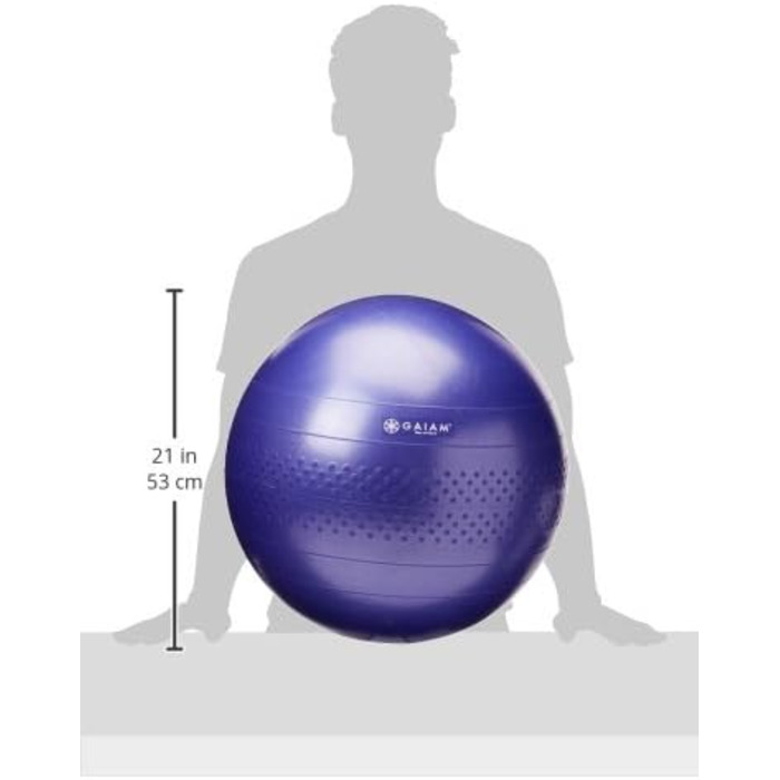 Фітбол Gaiam Total Body Balance Ball Kit для жінок, комплект для фітнесу та йоги