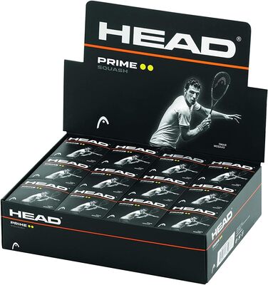 Сквош-м'ячі HEAD Prime, 12 штук, чорні, для професіоналів