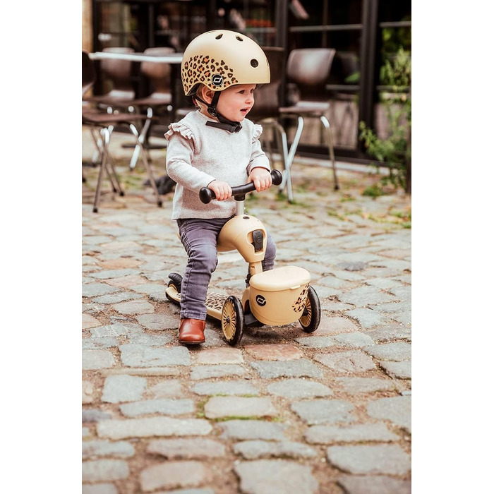 Біговел Scoot & Ride Highwaykick 1 Lifestyle Leopard з сидінням та контейнером для малюків