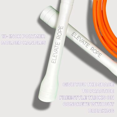 Скакалка Elevate Speed Rope MAX 5 мм, професійна, ПВХ з нейлоновим сердечником, 3 м, міцні ручки