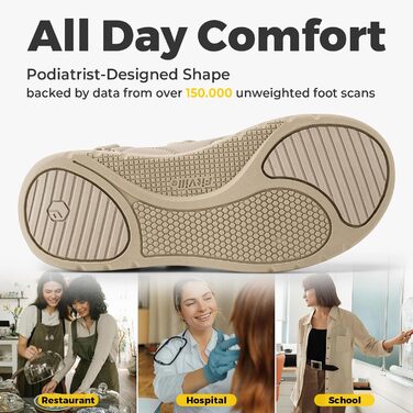 Стріпки FitVille для жінок - широкі сандалії для літа, догляд, Mary Jane з липучкою (36 EU, Хакі)