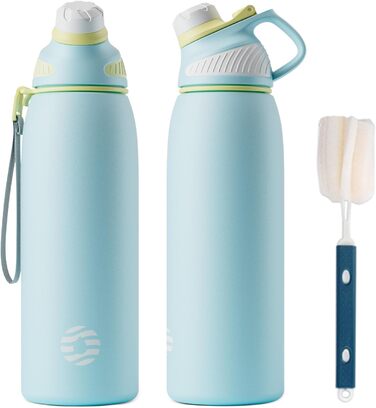 Fjbottle термос-пляшка з нержавіючої сталі, спортивна, з магнітною кришкою, 400/600/800/1000/1500 мл, BPA-free, герметична, для газованої води, для дітей та дорослих, для школи та спорту