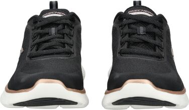 Жіночі кросівки Skechers Flex Appeal 5.0 — Спортивне взуття з дихаючої сітки, чорні з рожевою обробкою (розмір 39.5 EU)