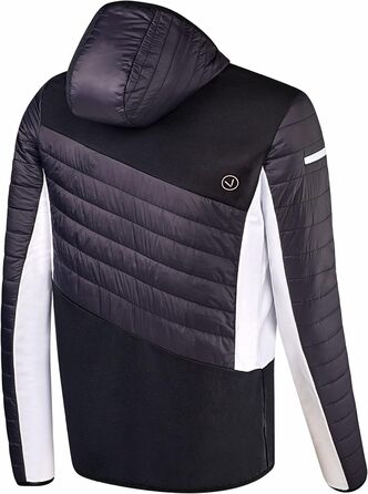 Чоловіча лижна куртка Black Crevice для гірськолижного туризму. Тепла зимова куртка з нейлону, PES та спандексу. Вітро- та водонепроникна, з великою свободою рухів. Чорно-біла.