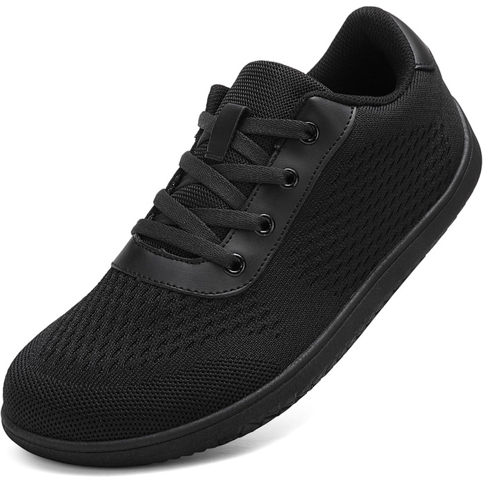 Босижні кросівки для жінок та чоловіків, мінімалістичні босижні взуття з широкою передньою частиною та нульовим перепадом, легкі дихаючі кросівки для фітнесу, хайкінгу, бігу та повсякденного носіння 40 EU широкі чорні 1125