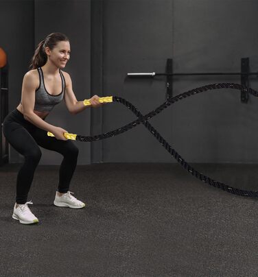 Битва-канат Ultrasport Battle Rope: 9м для силової витривалості та м'язового розвитку, канат для функціональних тренувань