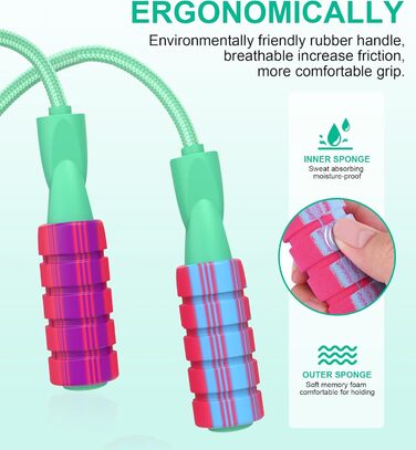 Стрибкове канат для фітнесу, з вагою, регульований, для жінок та чоловіків, зелений