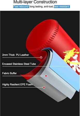 Груша боксерська Dripex для Taekwondo, стійка вільна, червона – тренувальний мішок для юнаків