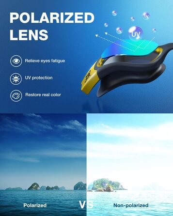 ZIONOR G1 - Поляризовані окуляри для плавання, унісекс, дорослі, жінки, антизапітніння, 100% захист від УФ-променів, універсальний розмір (G1 MAX, G1-MAX-поляризовані ЧорнийЗолото-Золото)