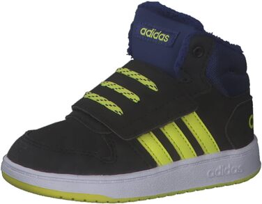 Кросівки Adidas Hoops Mid 2.0 для дітей та дорослих (21 EU, чорний/жовтий/синій)