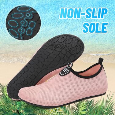 Взуття для плавання та водного спорту: Неопренові шльопанці та аквашузи для жінок та чоловіків, розмір 34-47, колір рожевий