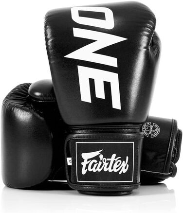 Боксерські рукавички Fairtex BGV1 ONE для муай-тай, 12 унцій, чорні