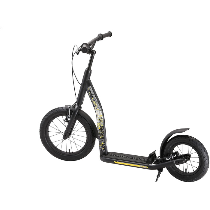 Самокат дитячий STAR SCOOTER City Kick Scooter 16 дюймів, з пневматичними колесами, регульована висота, чорний