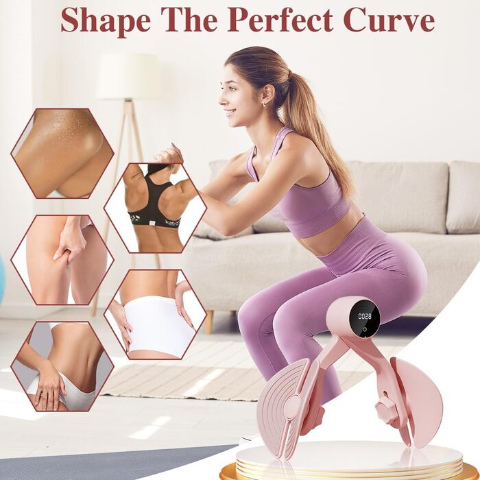 Тренування тазового дна: пристрій для жінок та чоловіків, тренування м'язів стегон та тазу, тренажер для ніг вдома, рожевий