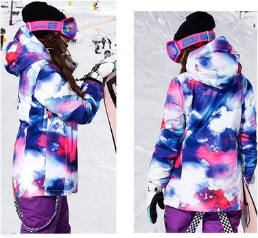 Комплект зимового одягу HOTIAN Daen: водонепроникний, вітронепроникний, для катання на лижах, сноуборді та туризму (XS, 3white+black)