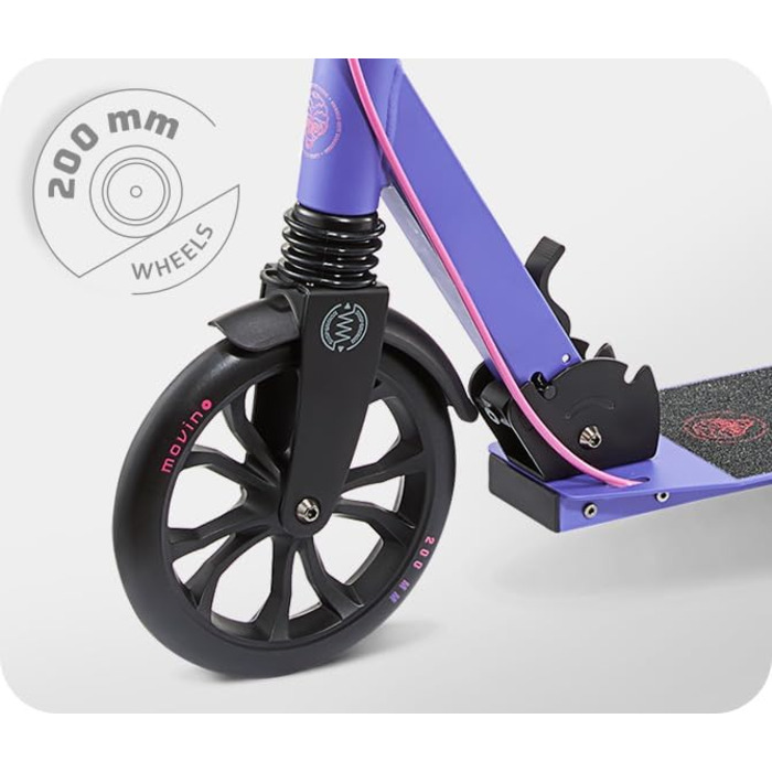 Самокат Movino Roller City Pro для дорослих і підлітків, складаний, до 100 кг, регульована висота, міцна конструкція, підшипники ABEC7