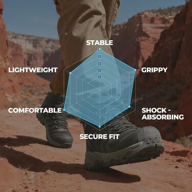 Чоловічі водонепроникні трекінгові черевики NORTIV 8 для хайкінгу та кемпінгу, чорно-сі, 43.5 EU