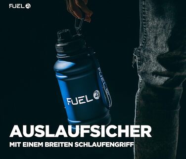 Fuel24 Extra Stark пляшка для води з нержавіючої сталі 1.3L та 2.2L, герметична, BPA Free, спортивна пляшка для фітнесу та тренувань, металева пляшка для води для дорослих, 1300 мл Candy