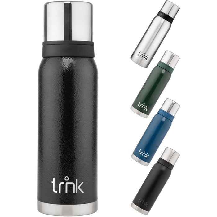 Термос trnk Arktis 2 із нержавіючої сталі 1200 мл, BPA-free, з двома чашками, зберігає тепло 32 години, для напоїв, підходить для посудомийки