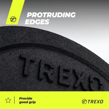TREXO Олімпійський бампер-диск 0,5 кг для штанги, гума, 50 мм, для кросфіту та тренувань