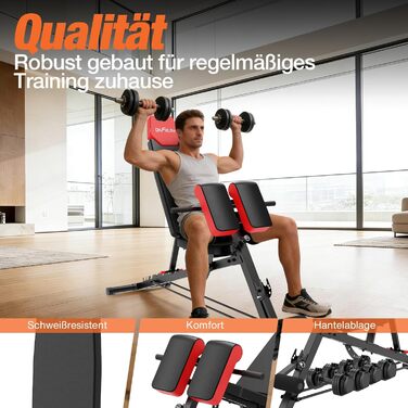 DH FitLife 2026 Преміум Тренажерний комплекс 6-в-1: регульована лава для жиму, гіперекстензія, тренажер для дому та фітнесу