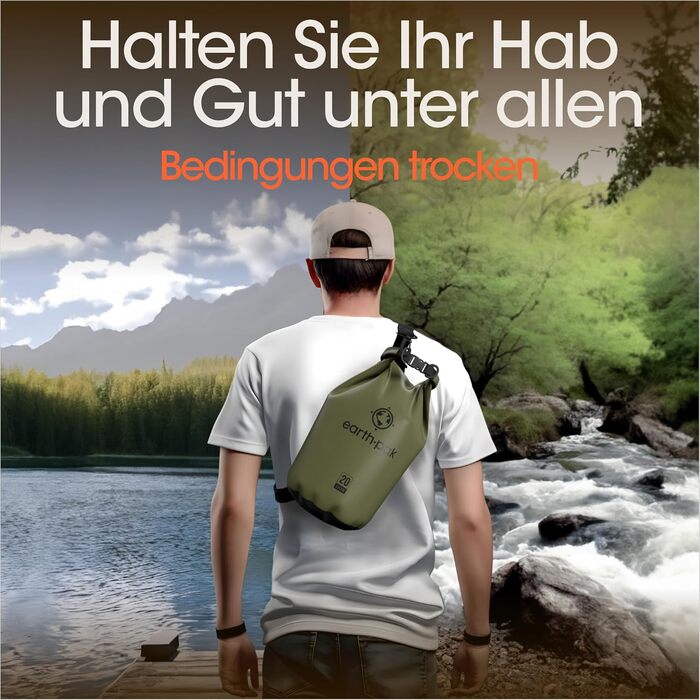 Earth Pak Packsack Rolltop 30L Оранжевий - Водонепроникний рюкзак для каякінгу, туризму, риболовлі та відпочинку на природі