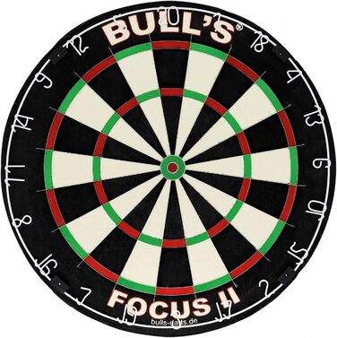 Дартс Bull's Focus II з сизалю, 45,5 см, професійна мішень