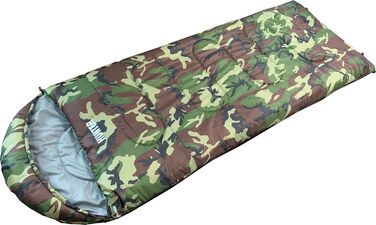 Сплячий мішок Explorer Hunter: XXL, -18°C, 220x80 см, для кемпінгу та риболовлі, камуфляж BW