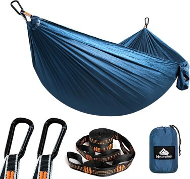Гамак для кемпінгу NATUREFUN Ultraleicht | 300 кг, 275x140 см, дихаючий, швидковисихаючий, для відпочинку вдома та на природі