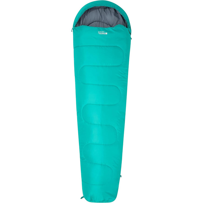 Спальний мішок Mountain Warehouse Basecamp 250 - для дорослих та дітей, блакитно-зелений