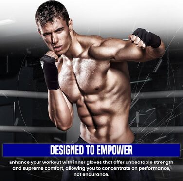 Боксерські рукавички RDX, бокс, муай-тай, ММА, тренування, еластичні бандажі, захист рук, блакитно-білі, розмір S