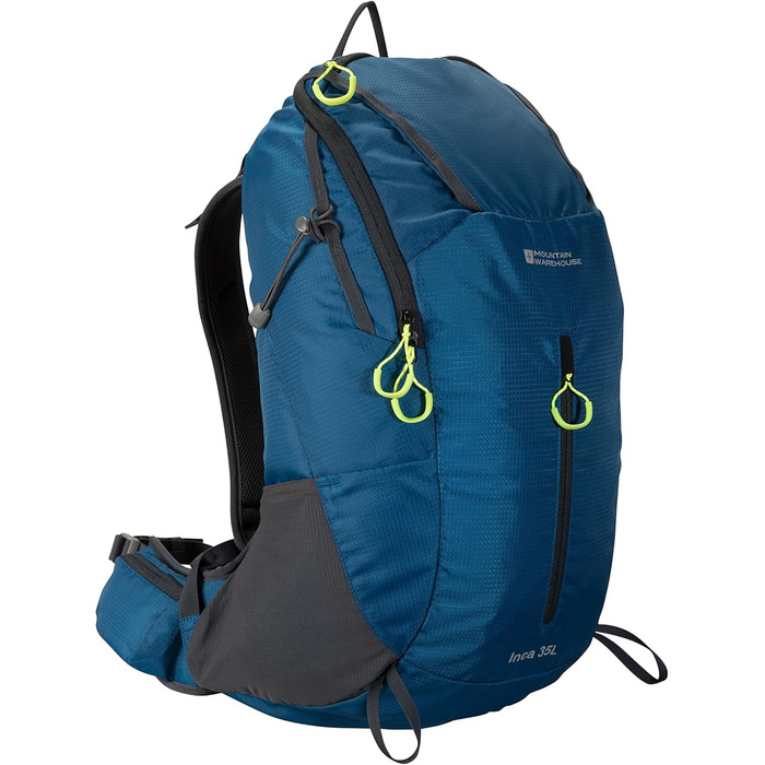 Рюкзак Mountain Warehouse Inca Extreme 35 л з водонепроникним чохлом, багатьма кишенями, Rip-Stop тканина, для кемпінгу, туризму, аутдору