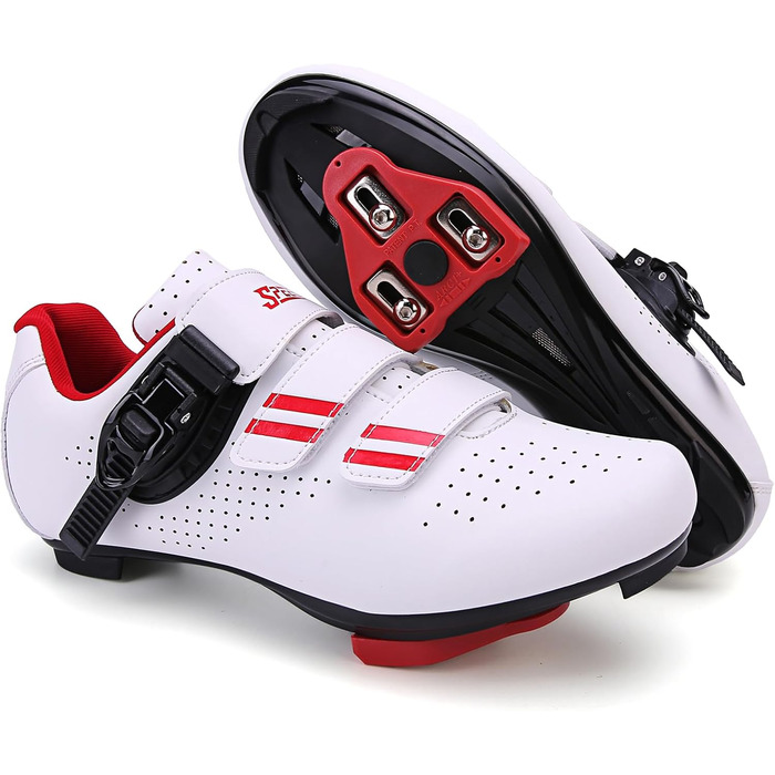 Велосипедні шкарпетки для чоловіків та жінок, велотуфлі для шосе, сумісні з Peloton, SPD, ARC, Look Delta - велоспорт, 43 EU