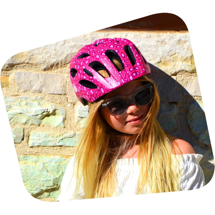 Шолом велосипедний дитячий Crazy Safety COOL S.W.A.T. 6-12 років, з USB ліхтарем, розмір M (54-58 см), біло-блакитний графіті