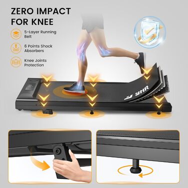 Бігова доріжка Walking Pad з нахилом 4 в 1, 2.5HP, APP-керування та пульт, для офісу і дому, компактна під стіл