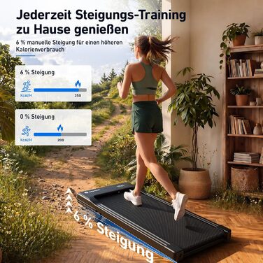 Бігова доріжка DeerRun 1845W для ходьби та бігу з APP, чорна. Макс. вага 136 кг, портативна для дому/офісу
