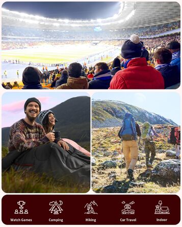 Сплячий мішок Sportneer Outdoor - ковдровий спальний мішок 3-4 сезони для дорослих, теплий, для кемпінгу, подорожей та активного відпочинку (200x85 см, Рожевий)