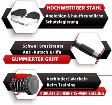 Регульовані гантелі 15 в 1: комплект для силових та домашніх тренувань (24-40 кг)