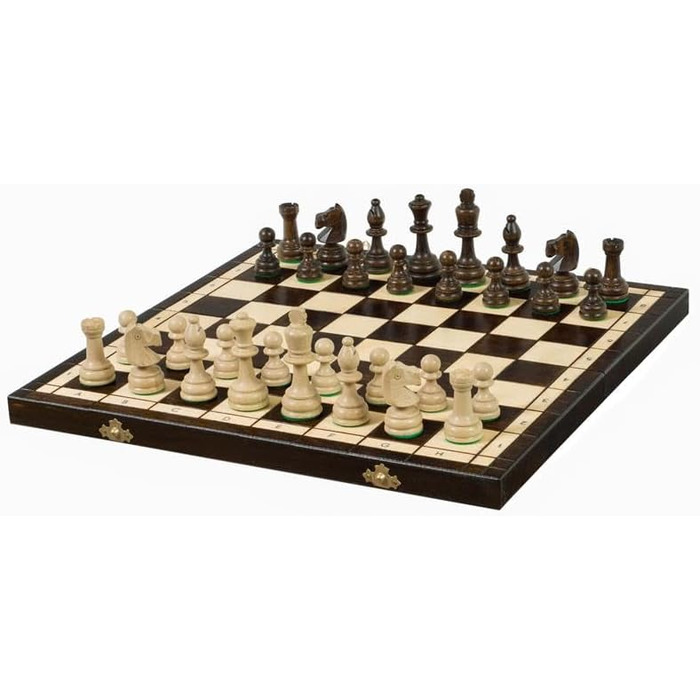 Олімпійські шахи Sunrise Chess & Games 42x42 см, традиційні, ручний розпис, фігури Стаунтон, дерев'яні