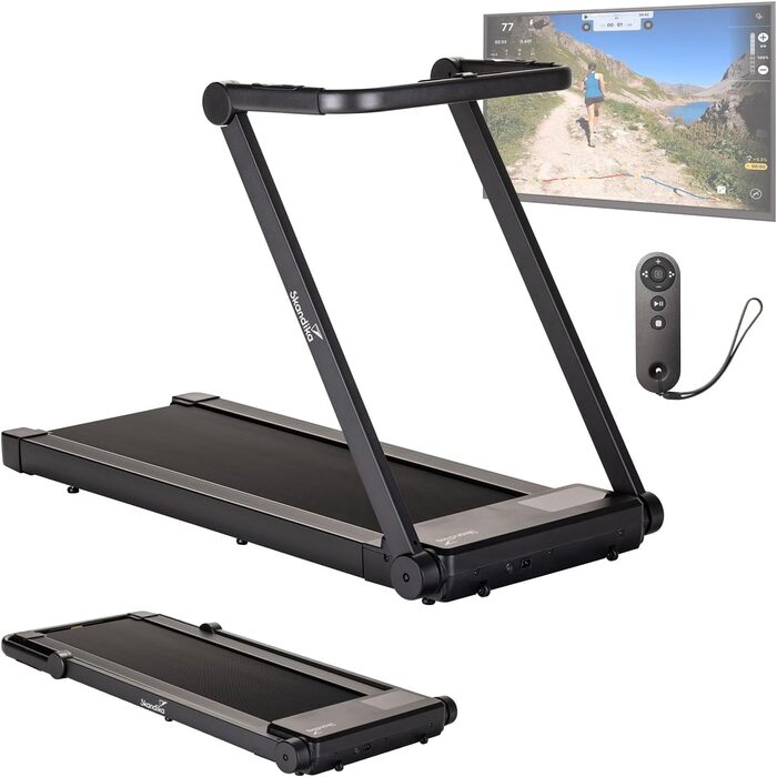 Бігова доріжка Skandika Walking Pad Nordik для дому, 6/12 км/год, з нахилом, LED-дисплеєм, пультом, для офісу та фітнесу