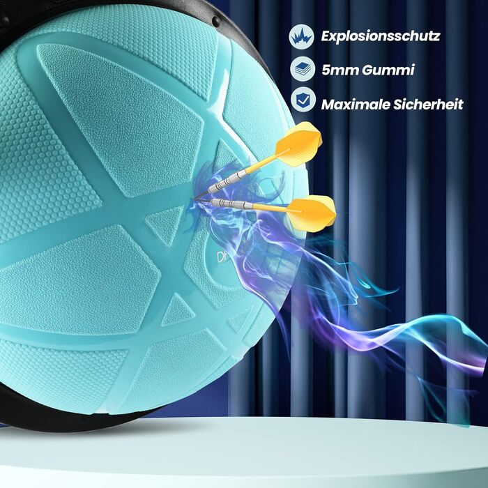 Балансувальний напівм'яч DH FitLife Balance Ball 60 см, до 200 кг, з насосом і 2 фітнес-стрічками, синій – баланс борд для йоги та фітнесу