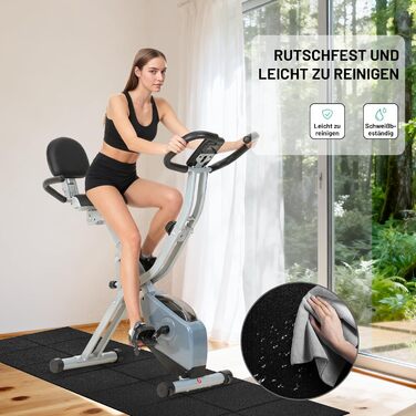 Складаний килимок для захисту підлоги під бігову доріжку та тренажери (200x90 см), товщина 6 мм, протиковзкий та амортизаційний мат для крос-тренажера, йоги та фітнесу