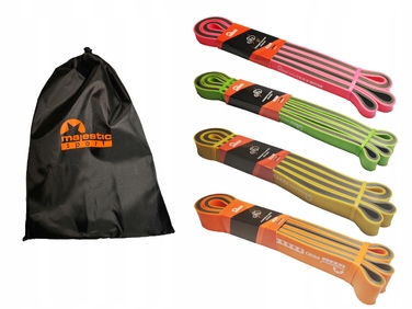 Набір фітнес-резинок MajesticSport BiColor, 4 шт.