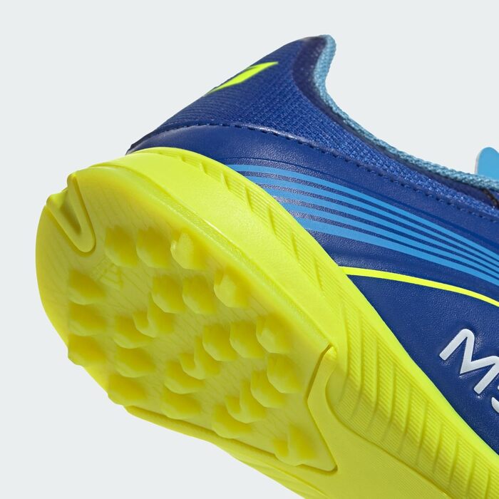 Дитячі футбольні бутси adidas F50 Messi League Turf для штучного покриття (33.5 EU, Royal Blue Solar Yellow Semi Blue Burst)