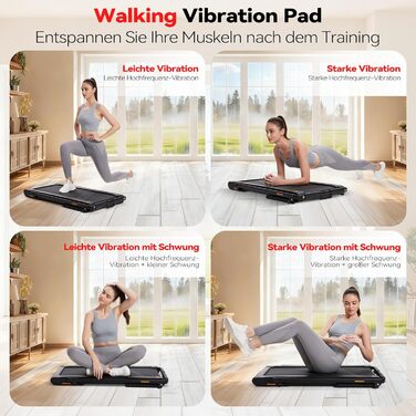 Sperax 4-в-1 Віброплатформа та біговий доріжка для дому, 0.3-6 км/год, 400W, без монтажу, чорно-червоний