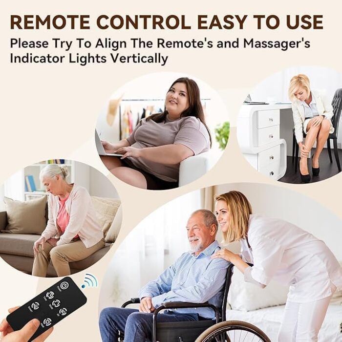 Масажер для ніг з підігрівом WERTYI Shiatsu, глибокий масаж, компресія, мульти-моди, пульт дистанційного керування, подарунок для чоловіків та жінок