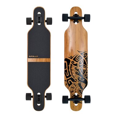Лонгборд Apollo Komplettboard Drop Through Freeride (Тувалу Вуд) з високошвидкісними підшипниками ABEC