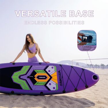Надувний SUP Борд (Stand Up Paddle Board) для веслування, комплект з сидінням для каяка, 320x82x15.5 см, вантажопідйомність до 170 кг, насос, весло та страховка в комплекті