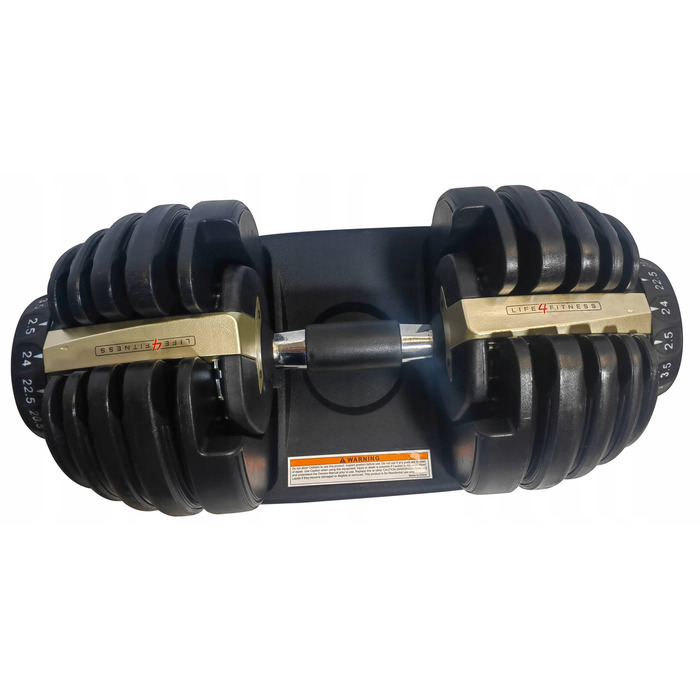 Регульовані чавунні гантелі Life4Fitness 1 x 24 кг