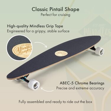 Лонгборд Mindless Core Pintail для дорослих, унісекс, червоний, 24 см